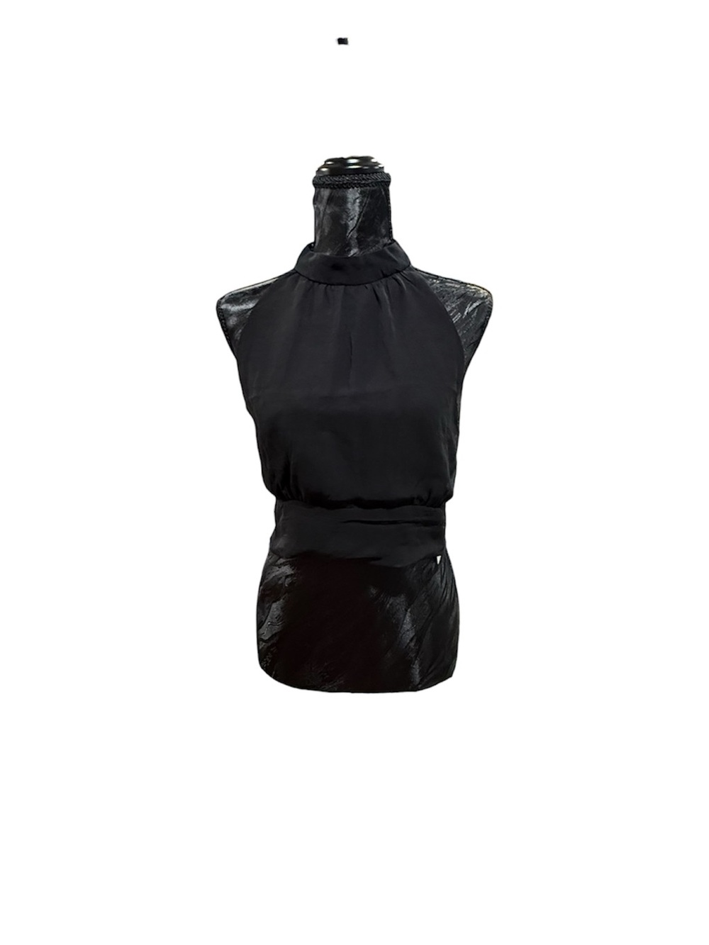 Forever 21 Black High-Neck Sleeveless Halter Top